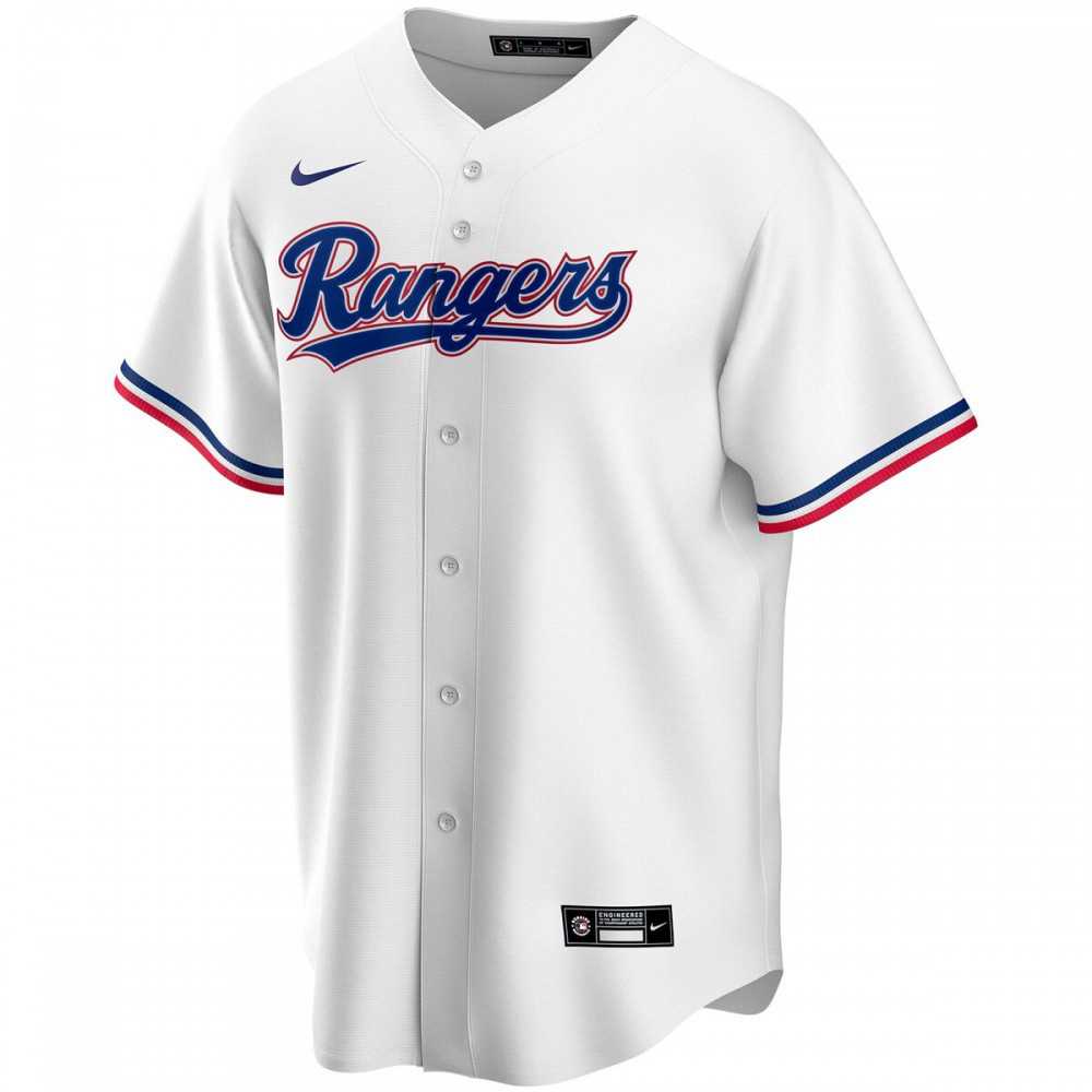 Texas Rangers Youth Home Replica Custom Jersey - White-Pro Kit Vault | Brand New 26/27 Sports Jerseys
